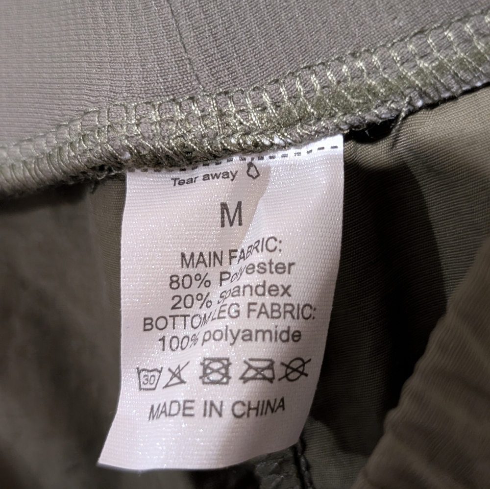 🌲 NEW Olive Green Lightweight Cargo Joggers Sz M Y2K Pants Gorpcore 🌲 - Picture 7 of 7
